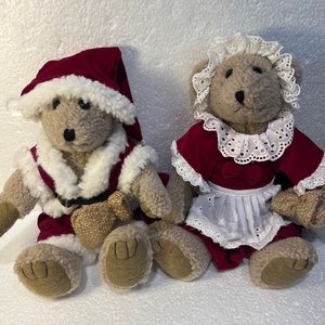 Me. And Mrs Santa plush bears for Christmas, 14”